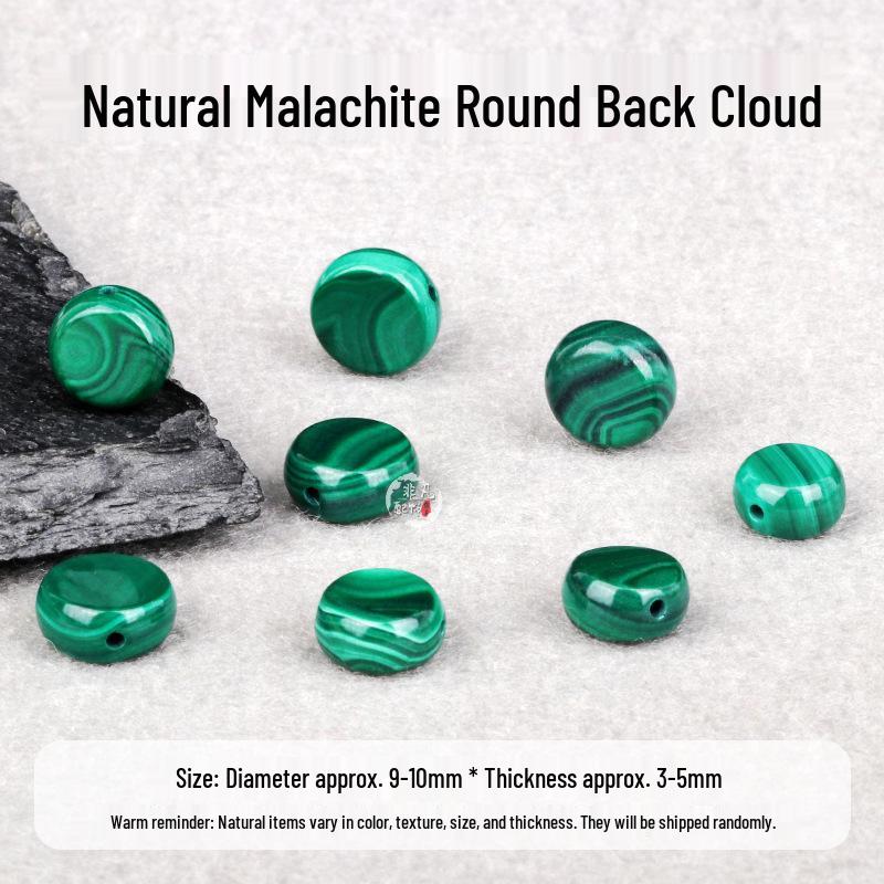 Natural Malachite Round Bodhi Beads for DIY Bracelets