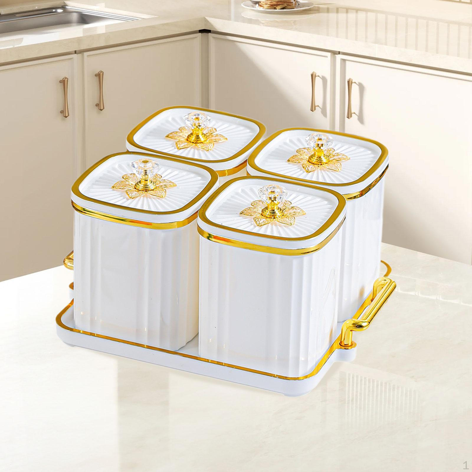 

Сухофрукты закуска контейнер для специй с подносом контейнер для приправ для свадьбы White 4 grid