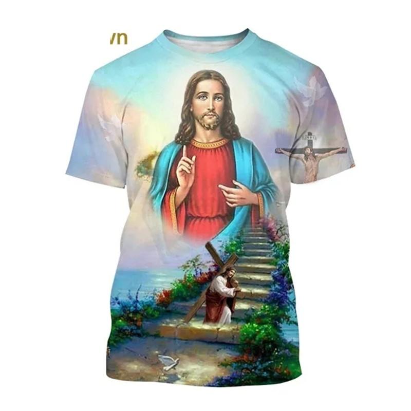 Hot Jesus Love Every Christian 3D Summer Fashion Casual T Shirt Women's Men's Adult Children's Kids Clothing Unisex Tshirt