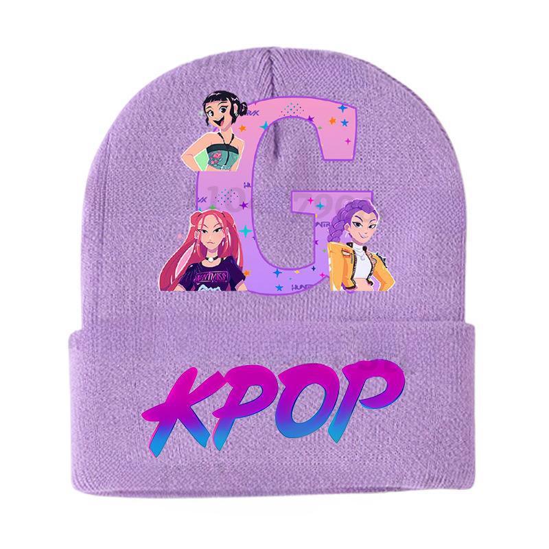 Demon Slayer KPOP Cartoon Pletená čepice - Teplá venkovní vlněná čepice pro děti