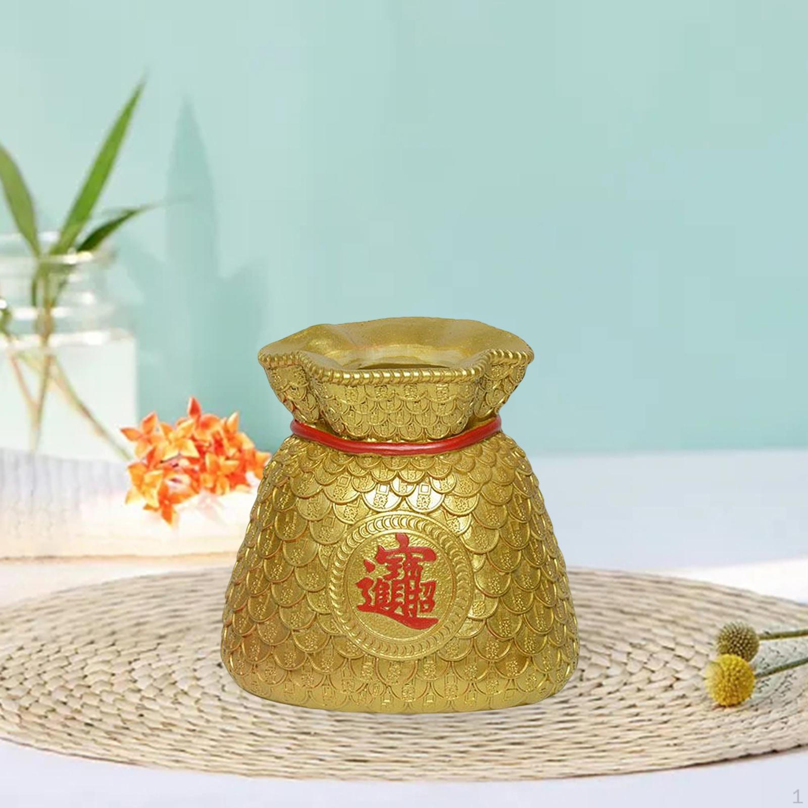 

Statue, Figurine Resin Collection Decorative Desk Ornament Flower Vase for Dining Room Year Cafe золотой