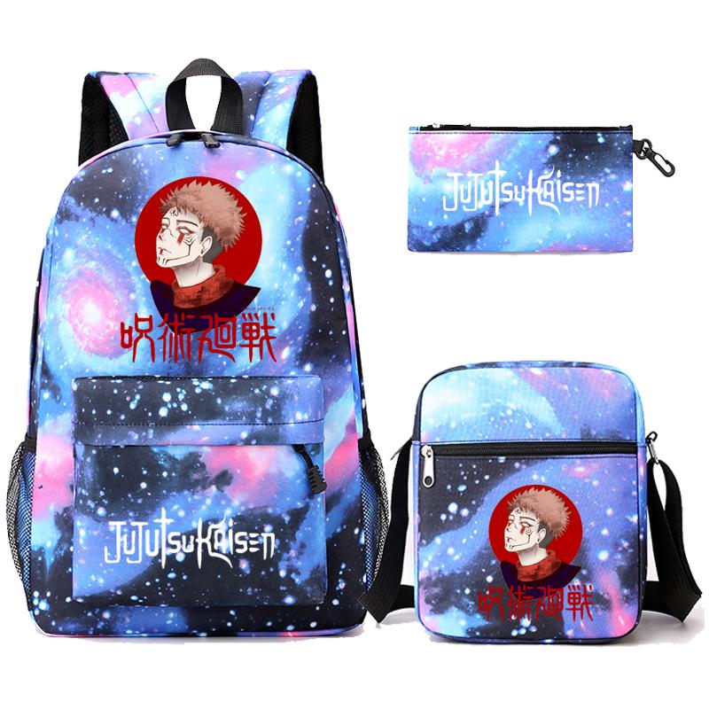 3 teile/satz Anime Rucksack für Jungen Mädchen Leichte Taschen Hildren Schul Student Kawaii Rucksack Zurück Zu Schule