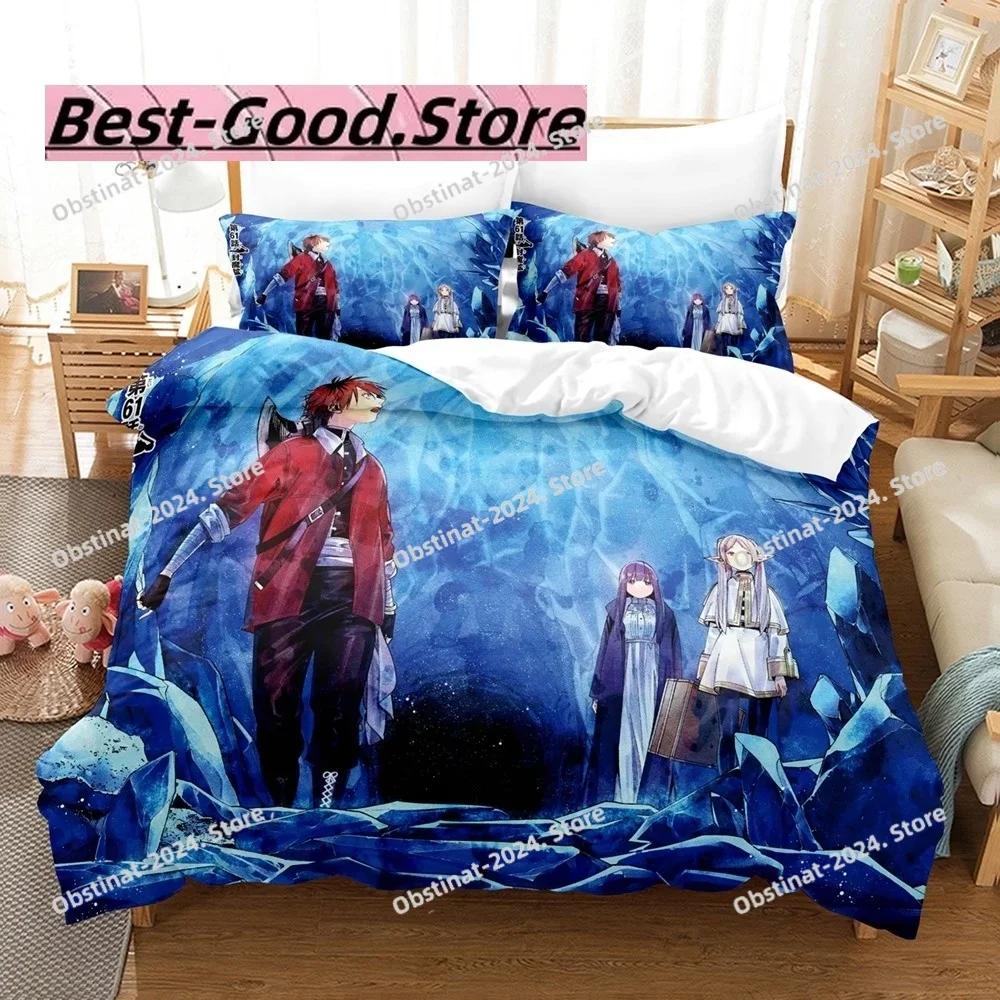 Frieren Beyond Journeys End Bedding Set Single Twin Full Queen King Size Bed Set Kids Bedroom Duvetcover Sets bed s set