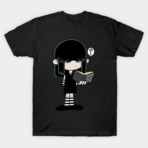 

Men Black Print T-shirt Lucy Loud Reading No-Cut Transfer Paper Print Cotton Tshirt 4XL чорний