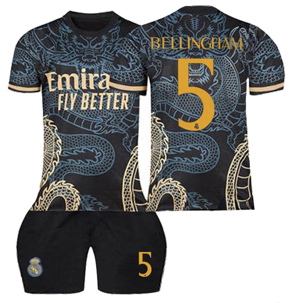 2324 Real Madrid Football Jersey Dragon Pattern Black