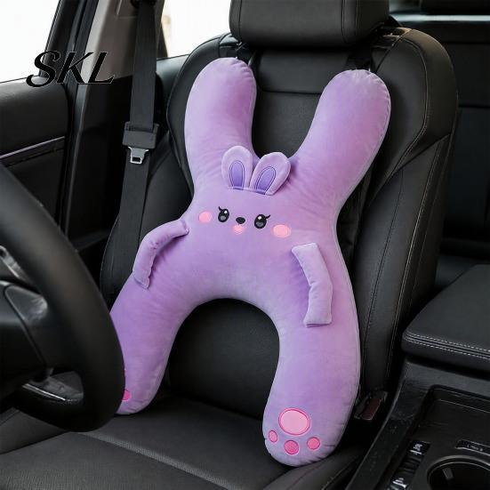 Süßes Tier-Reisekissen H-förmig Auto für Kinder, Nackenkissen Sitz, Schlafende Dekorative Innenraum-Accessoire-Kissen, Plüsch-Ruhekissen Reisen