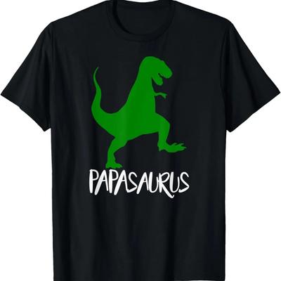 Mens Papasaurus - Funny Dad Shirt T-Shirt