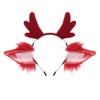 Plush Antler Headband Xmas Elk Party Dress Up Deer Ear Hair Band Creative Simulation Reindeer Antler Hair Hoop Christmas Party