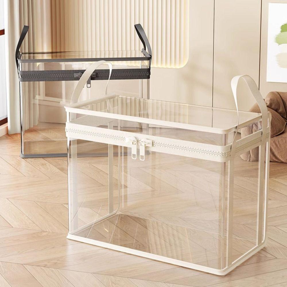 Mit Reißverschlussgriff Puppenaufbewahrungstasche Großes Fassungsvermögen Transparente Aufbewahrungsbox Sammlungsbehälter Puppe