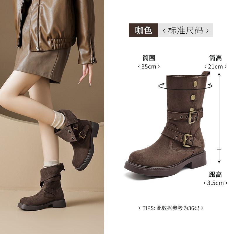 Augustine platform fashion boots new spring retro Maillard short boots British Martin boots 35