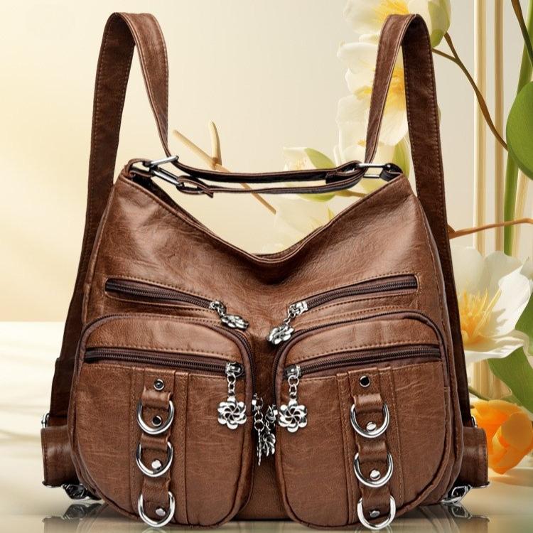 Vintage Convertible Backpack & Crossbody Women's Bag