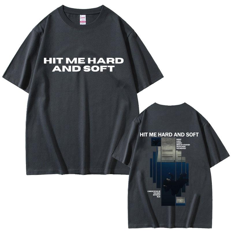 Hit Me Hard and Soft Album Graphic Tshirt Men Fashion Pop Music T Shirt Unisex Casual Oversized Cotton Tshirts Fans Gift
