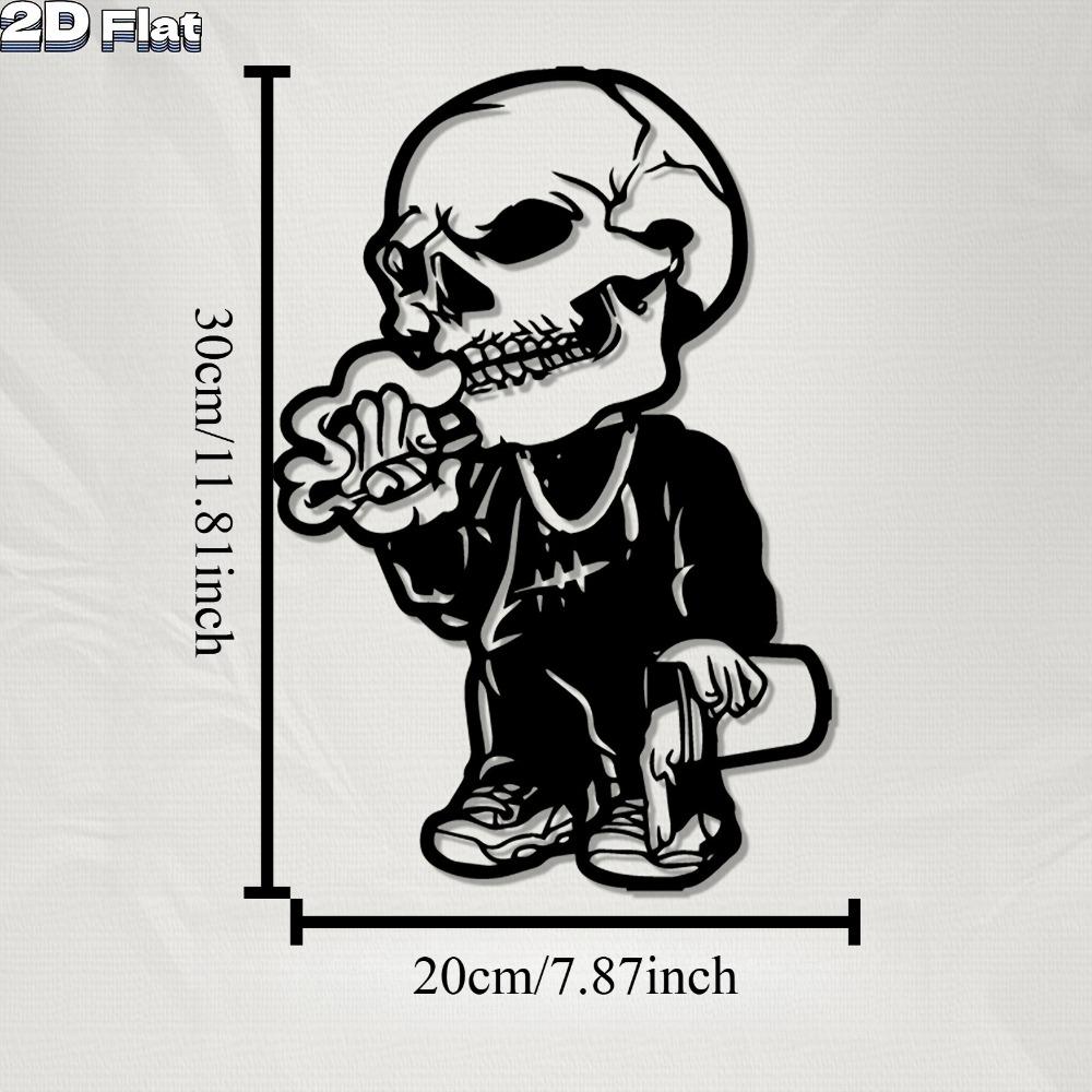 

Black Iron Skull Wall Art Gothic Metal Sculpture Home Decor Indoor Outdoor Man Cave Garden Garage Gothic Birthday Halloween Christmas Gift 12in