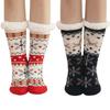 Winter Home Warme Socken Damen Thermo Warme Bodensocken Plüsch Weiche rutschfeste Bodenpantoffeln Kurze Socken Flauschige Hirsch Elch Bär Weihnachten Flauschige Socken Neues Geschenk