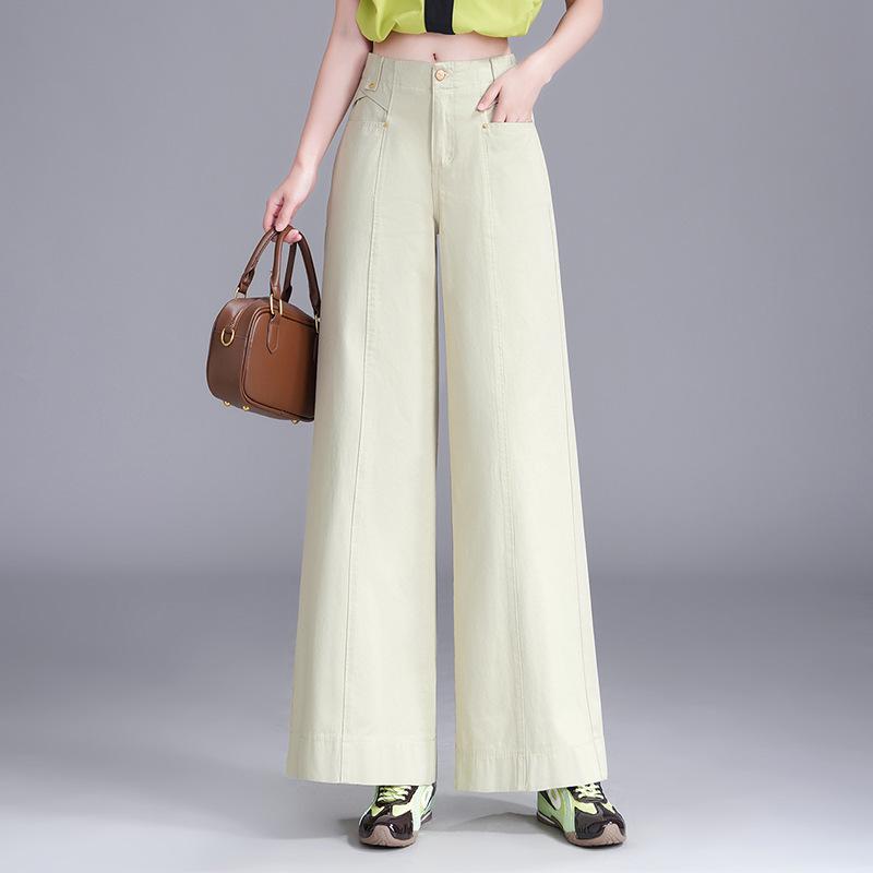 

Petite Women s 2026 Spring/Summer Cropped Wide-Leg Pants: Loose, Slimming, Comfortable, Straight-Leg Casual Wear 29/XL (115-125 lbs)
