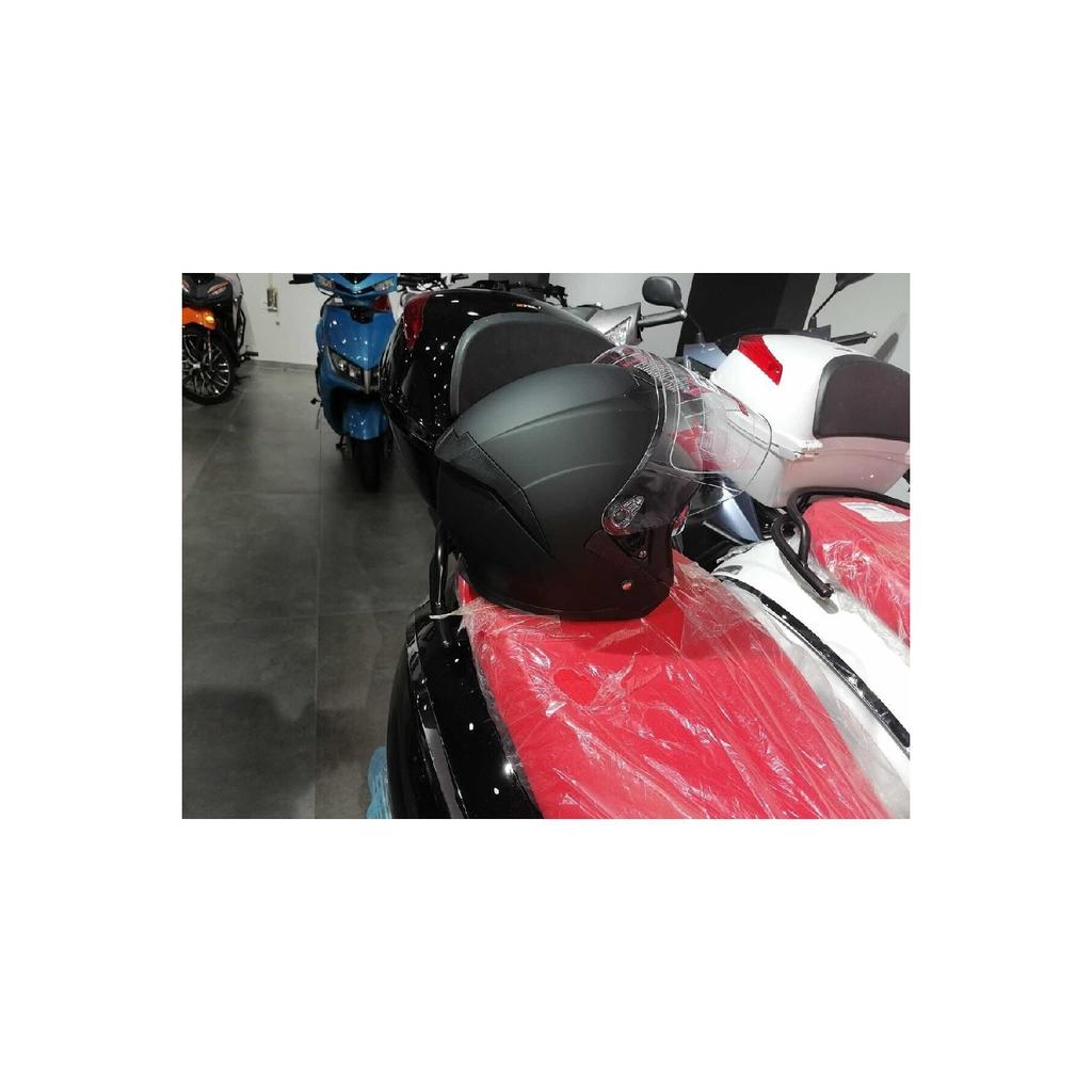 Jk526 Matte Black Open Helmet With Sun Visor
