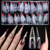 150 Pièces Espace Creux 3D Extension Française Avec Échelle Moule à Ongles Double Forme d'Ongles Couverture Complète Moules Réutilisables d'Extension d'Ongles