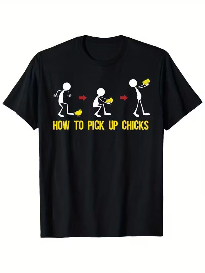 Funny How to Pick Up Chicks Chicken Jokes T-Shirt S
