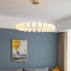 Nordic Modern Minimalist LED Chandelier - Pearl Necklace Design for Living Room, Bedroom, and Restaurant.