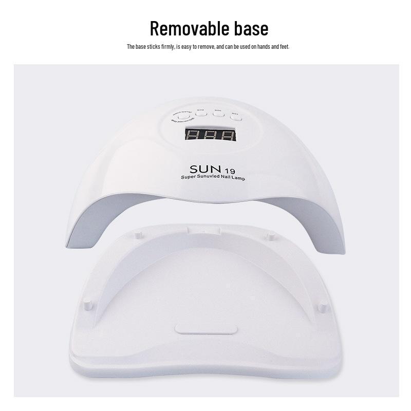 80W LED Nail Art Fast-Drying Lamp for Salon & Home - Quick Dry Gel Polish Therapy, No Hand Darkening