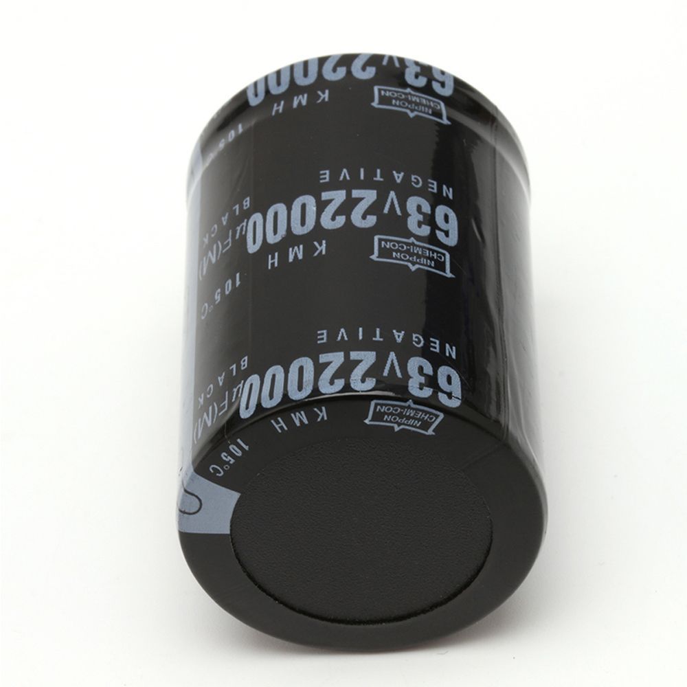 Black Electronic Components Electrolytic Capacitor Inline Capacitor 63V 22000UF Amplifier Sound