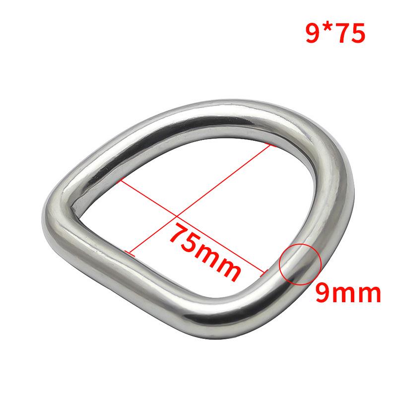304 Stainless Steel D-Ring for Surfboard & Diving Accessories - Seamless Semicircle Inflatable Boat Buckle