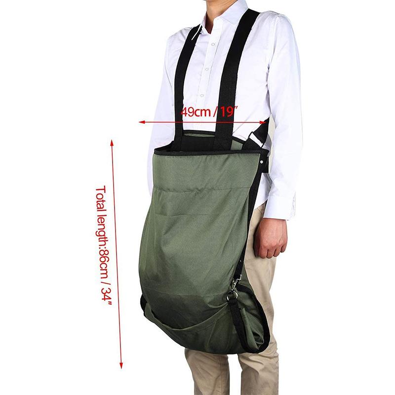 Adjustable Oxford Cloth Fruit Picking Bag Collapsible Fruit Gathering Apron for Orchard Vegetable and Tea Picking with Strap