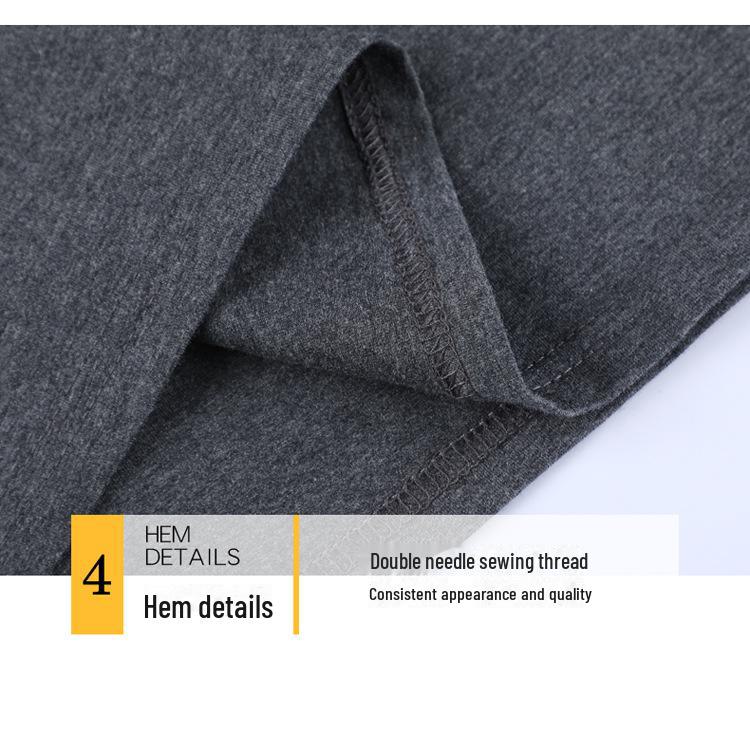 Lapel Long-Sleeved Cotton T-Shirt for Women - Plus Size, Loose Fit, Pure Cotton