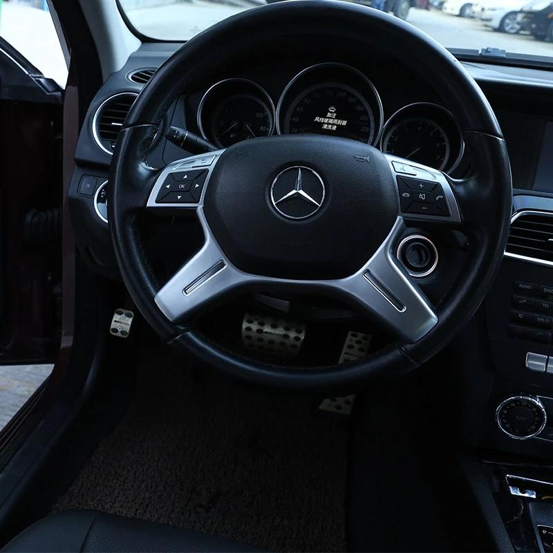 Ανθρακονήματα για Mercedes Benz C Class W204 C180 C200 2011-13 CarABS Διακόσμηση τιμονιού Διακοσμητικό E ML GL Class W212 X166