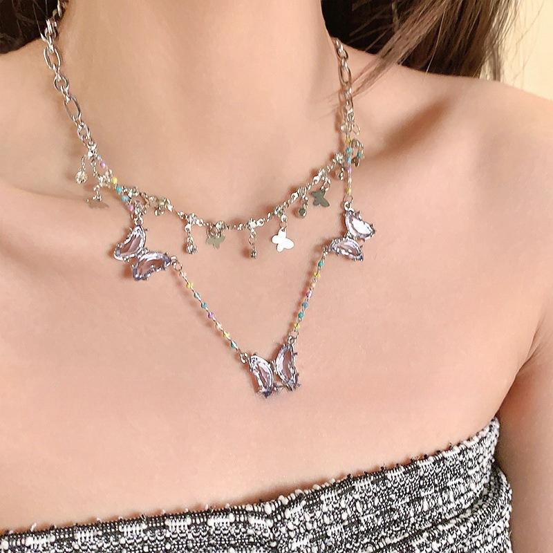 Collier de bonbons Y2K pour femmes et filles, ras du cou mignon et doux, chaîne courte colorée en perles tissées à la main