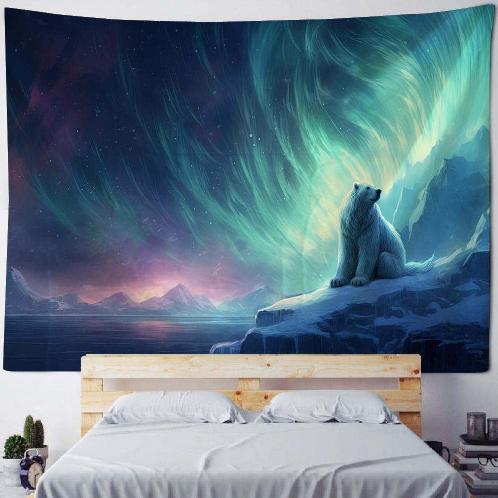 Animal Starry Sky Wall Tapestry Psychedelic Hippie Leopard Tiger Elk Bedroom Decoration Aesthetic Sofa Blanket Beach Towel