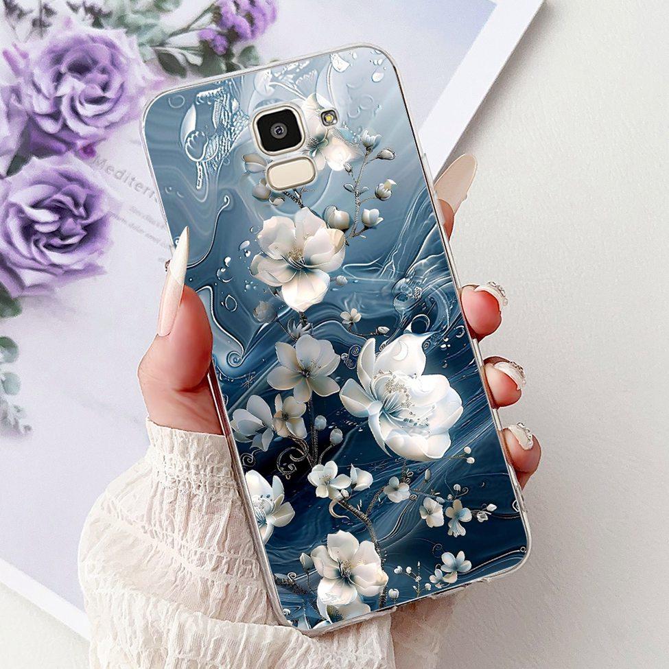 Clear For Samsung J6 2018 Case SM-J600F Cute Fashion Funny Painted Back Cover For Samsung Galaxy J6 2018 Phone Case J600G J600FN