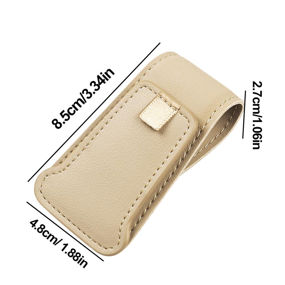 Magnetic Car Auto Sun Visor Eyeglass Hanger Clip Leather Glasses Holder  Universal Multi-Function Automobile Accessories Storage