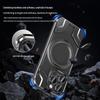 Magnetic Rotating Stand Case for iPhone 15 Pro Max and iPhone 14: Transparent Battle Armor Design