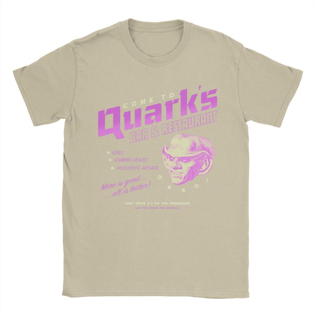 Nowość Gwiazdy Wędrówki Deep Space Nine Przyjdź do Baru Quarka Logo T-Shirt Męski Bawełniany T-Shirt z Krótkim Rękawem Prezent Odzież