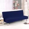 Basic Color Armless Sofa Furniture Bed Cover Elastic Cheap Couch Cover Sets For Living Room Washable Removable Slipcovers Folding Settee Case