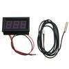 DC 12V LED Digitales Thermometer Temperaturfühler Panelmeter 50~110°C Detektor mit Temperatursonde zur Überwachung der Autotemperatur
