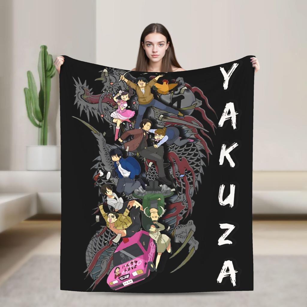 Yakuza Ichiban Blanket Flannel Decoration Like a Dragon Game Multifunction Warm Throw Blanket for Bed Travel Bedspreads