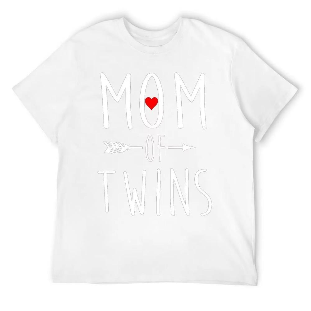 Mother's Day Mom of Twins Mom Twins Mother's Day Y Fresh T-shirt Move Top Tee Classic Humor Graphic Home USA Size