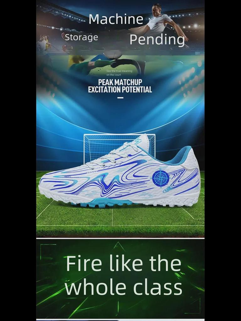 Kids' Long Spike Football Shoes – Youth TF Studs for Boys & Girls Training & Competition