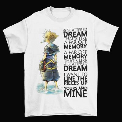 A Scattered Dream Kingdom Hearts marškinėliai Unisex Juokingi Suaugusiems Sora Raktadardis Naujas