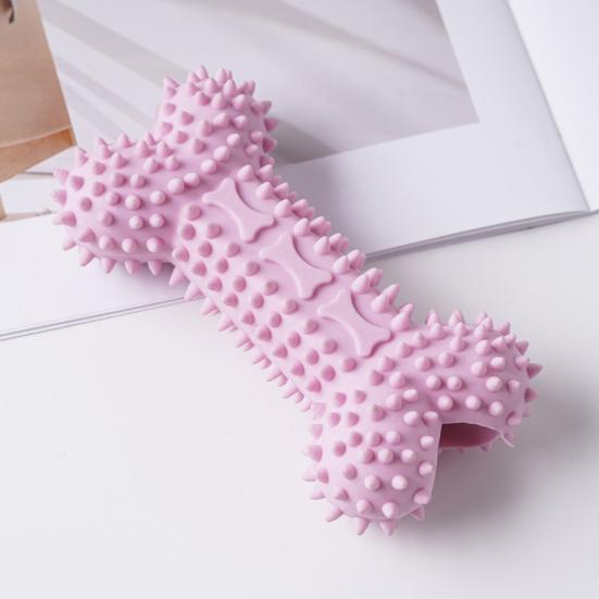 Spiky Bone Dog Chew Toy Puppy Teething Toy Textured Bone Teeth Cleaning Toy for Aggressive Chewers Anxiety Relief
