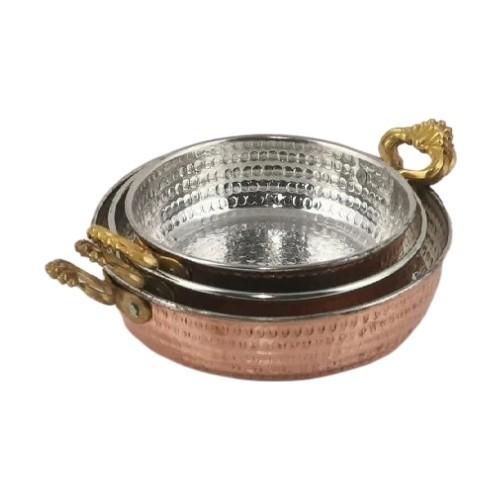 

Газиантеп сделал набор из 3 сковородок из медных плит - необходимый продукт