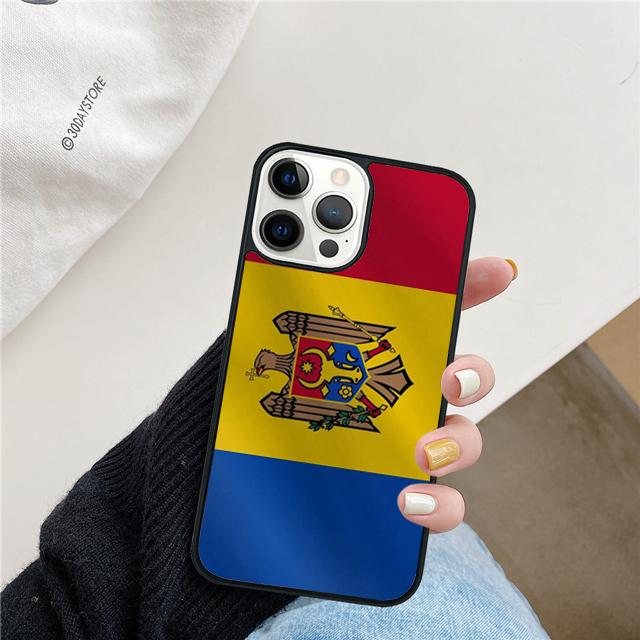Moldova Flag Phone Case Cover For iPhone 17 Air 15 16 14 13 12 Pro Max 11 Pro Max Plus Coque Shell
