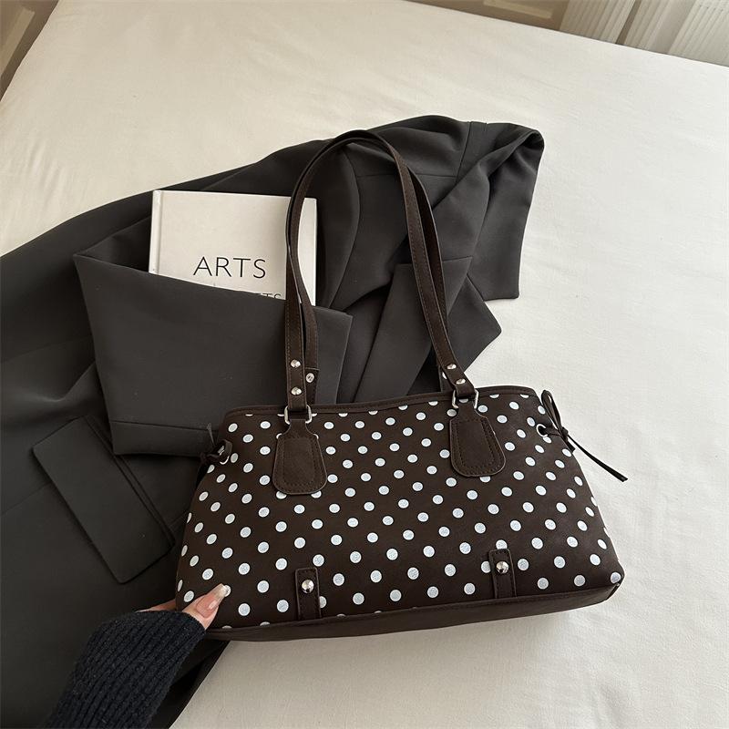 Korean Style Women Polka Dot Single Shoulder Underarm Portable Handbag