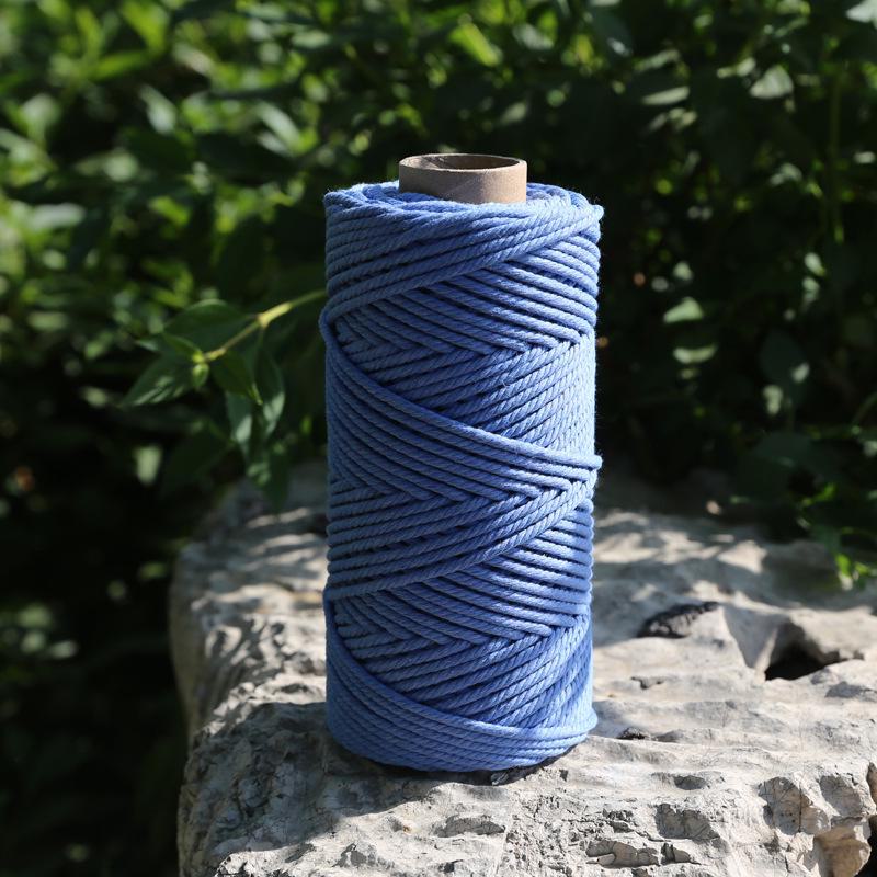 2 mm farbiges Baumwollfadenseil für selbstgemachte dekorative geflochtene Wandteppiche