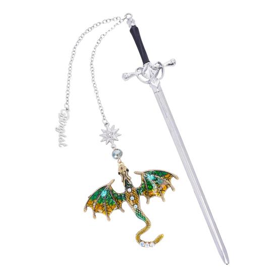 Fourth Wing Dragon Bookmark Fantasy Dragon Page Maker Cool Metal Bookmark Reading Gift for Men Women Bookworm