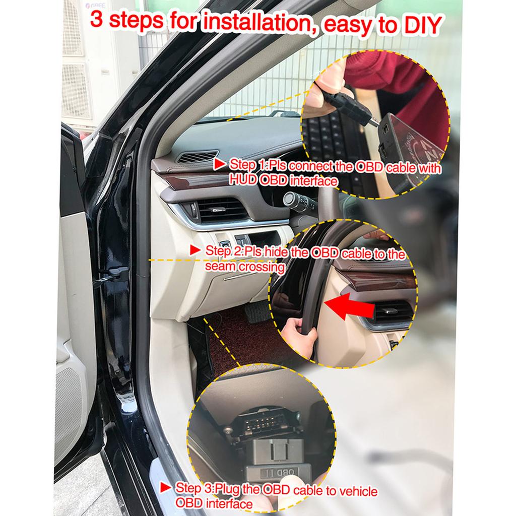 Car Head up display, Head Up Display High Definition Speedometer Car Diagnostic Tool OBD  Fault Code Elimination Safe