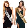 European & American Glitter Princess Birthday Sash for Girls