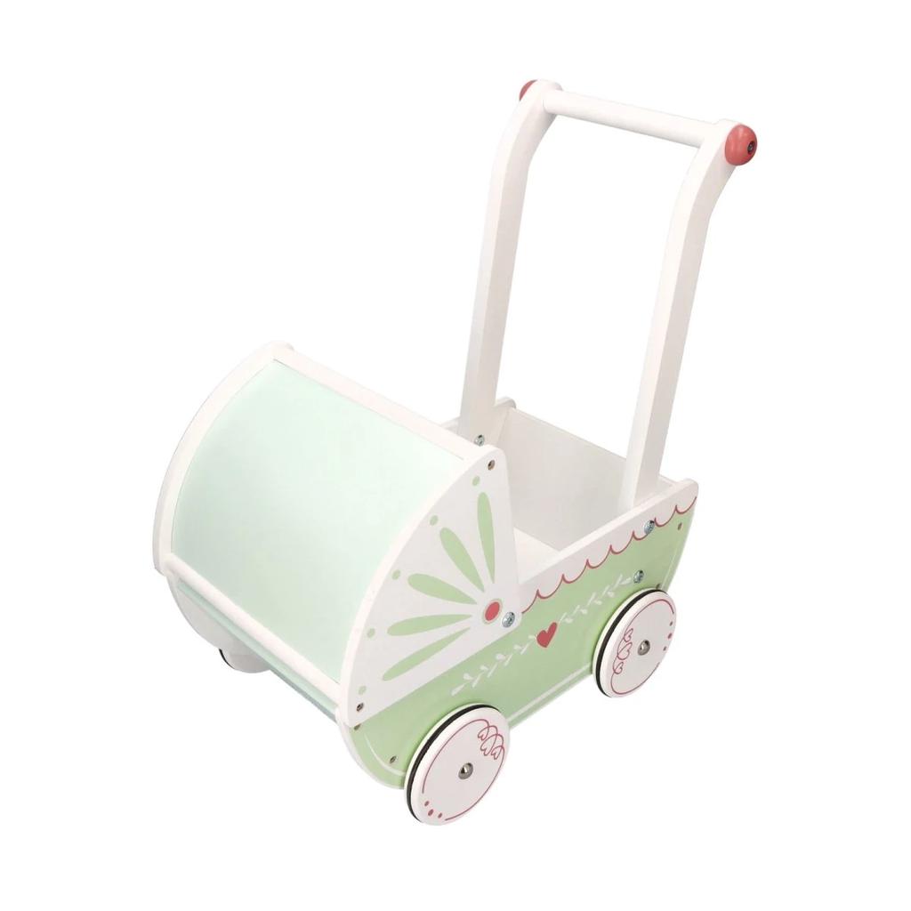 Wooden Pastel Doll Stroller